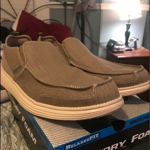 2 Pair Of Mens Skechers Relaxed Fit Delton Shoes